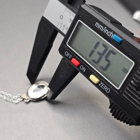 VTG JM Fisher Sterling Silver Sweetheart Locket Necklace 22" Floral Etched 1940s - Picture 12 of 15